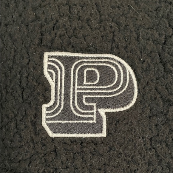 PINK Victoria's Secret Black Fleece Sweatshirt SZ XL - Picture 2 of 6